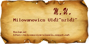 Milovanovics Ulászló névjegykártya
